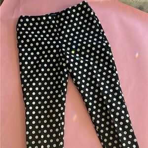 Vintage Talbots Black and Cream Polka Dot Pants